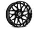 XFX Flow XFX-301 Gloss Black Milled 8-Lug Wheel; 24x12; -44mm Offset (20-24 Sierra 2500 HD)