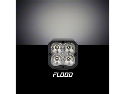 XK Glow App Controlled C3 LED Cube Light Kit with Controller Upgrade; Flood Beam (Universal; Some Adaptation May Be Required)