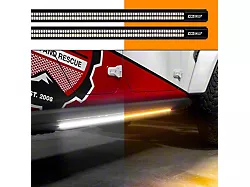 XK Glow 48-Inch White+Amber Running Board Step LED Light Bar with Turn Signals (Universal; Some Adaptation May Be Required)