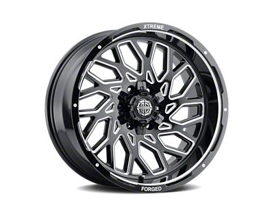Xtreme Forged XF-10 Midnight Black Milled 8-Lug Wheel; 20x10; -25mm Offset (11-16 F-250 Super Duty)