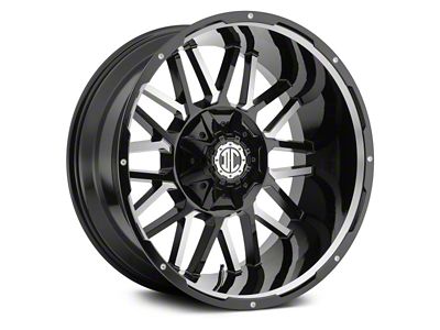 Xtreme Offroad NX-12 Midnight Black Milled 8-Lug Wheel; 20x10; -25mm Offset (11-16 F-250 Super Duty)