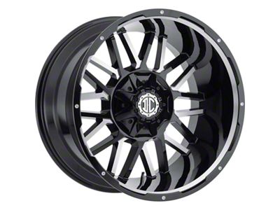 Xtreme Offroad NX-12 Midnight Black Milled 8-Lug Wheel; 20x9; 12mm Offset (11-16 F-250 Super Duty)