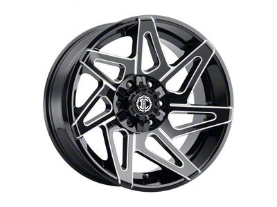 Xtreme Offroad NX-14 Midnight Black Milled 8-Lug Wheel; 20x10; -25mm Offset (11-16 F-250 Super Duty)