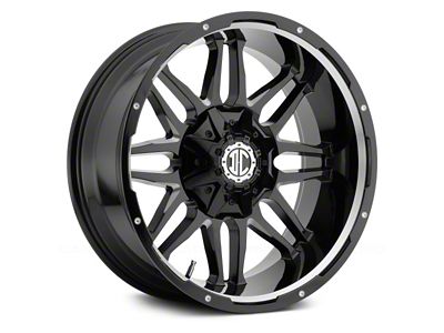 Xtreme Offroad NX-9 Midnight Black Milled 8-Lug Wheel; 20x10; -25mm Offset (11-16 F-250 Super Duty)