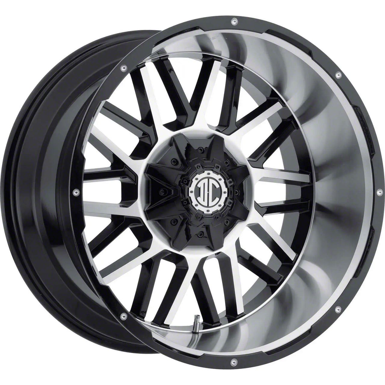 Xtreme Offroad NX-12 Midnight Black Diamond Cut Face 8-Lug Wheel; 20x9; 0mm  Offset (23-26 F-250 Super Duty)