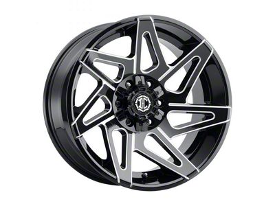 Xtreme Offroad NX-14 Midnight Black Milled 8-Lug Wheel; 20x10; -25mm Offset (23-25 F-250 Super Duty)