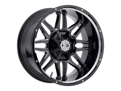 Xtreme Offroad NX-9 Midnight Black Milled 8-Lug Wheel; 20x9; -12mm Offset (23-25 F-250 Super Duty)