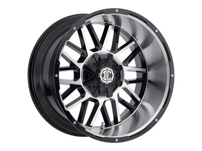 Xtreme Offroad NX-12 Midnight Black Diamond Cut Face 8-Lug Wheel; 20x9; 0mm Offset (99-07 F-250 Super Duty)