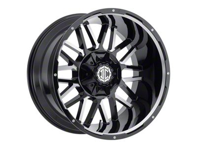 Xtreme Offroad NX-12 Midnight Black Diamond Cut Face 8-Lug Wheel; 20x9; 12mm Offset (99-07 F-250 Super Duty)