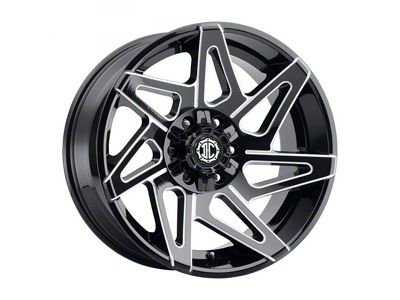 Xtreme Offroad NX-14 Midnight Black Milled 8-Lug Wheel; 20x10; -25mm Offset (99-07 F-250 Super Duty)