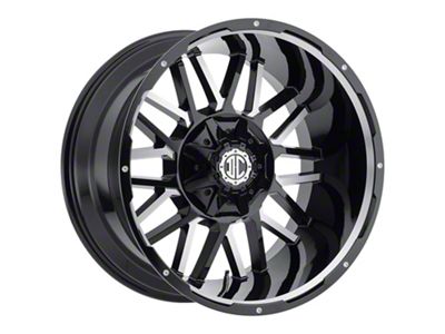 Xtreme Offroad NX-12 Midnight Black Diamond Cut Face 6-Lug Wheel; 20x9; 0mm Offset (21-25 F-150)