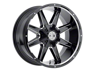Xtreme Offroad NX-17 Midnight Black Diamond Cut Face 6-Lug Wheel; 20x10; -25mm Offset (21-25 F-150)