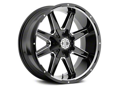 Xtreme Offroad NX-17 Midnight Black Diamond Cut Face 8-Lug Wheel; 20x10; -25mm Offset (17-22 F-250 Super Duty)