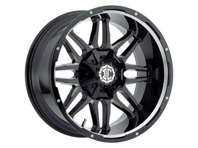 Xtreme Offroad NX-9 Midnight Black Milled 8-Lug Wheel; 20x9; 12mm Offset (17-22 F-250 Super Duty)