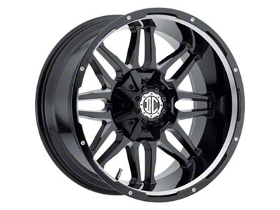 Xtreme Offroad NX-9 Midnight Black Milled 8-Lug Wheel; 20x9; 12mm Offset (17-22 F-250 Super Duty)