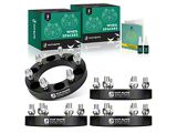 1-Inch 6-Lug Wheel Spacers; Black; Set of Four (95-26 Yukon)