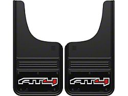 12-Inch x 23-Inch Mud Flaps with AT4 Logo; Front or Rear (Universal; Some Adaptation May Be Required)