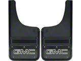 12-Inch x 23-Inch Mud Flaps with Black GMC Logo; Front or Rear (Universal; Some Adaptation May Be Required)