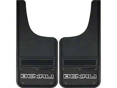 12-Inch x 26-Inch Mud Flaps with Denali Logo; Front or Rear (Universal; Some Adaptation May Be Required)