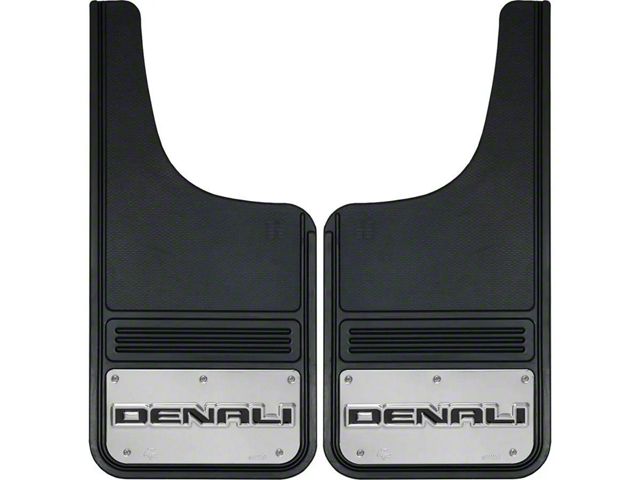12-Inch x 26-Inch Mud Flaps with Denali Logo; Front or Rear (Universal; Some Adaptation May Be Required)