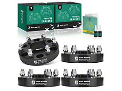 1.25-Inch 6-Lug Wheel Spacers; Black; Set of Four (95-26 Yukon)