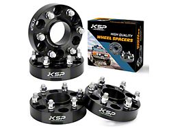 1.50-Inch Hubcentric Pro Billet Wheel Spacers; Black (07-25 Yukon)