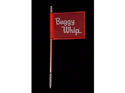 2-Foot Bright Red LED Whip with 10-Inch x 12-Inch Red Buggy Whip Flag; Quick Release Base (Universal; Some Adaptation May Be Required)