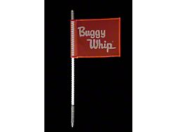 2-Foot Bright White LED Whip with 10-Inch x 12-Inch Red Buggy Whip Flag; Threaded Base (Universal; Some Adaptation May Be Required)