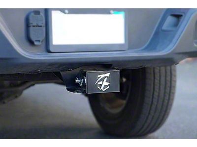 2-Inch Aluminum Trailer Hitch Cover with X Logo; Black (Universal; Some Adaptation May Be Required)