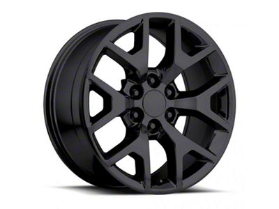 2014 Sierra Replica Gloss Black 6-Lug Wheel; 20x9; 27mm Offset (21-25 Yukon)
