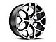 2014 Snowflake Replica Gloss Black Machined 6-Lug Wheel; 22x9; 24mm Offset (21-24 Yukon)