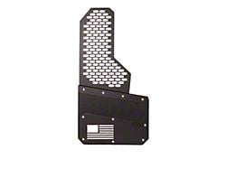 REK-mesh X Merica Universal Offset Standard 12-Inch Wide Mud Flaps with White Logo; Front or Rear (Universal; Some Adaptation May Be Required)