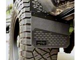 REK-mesh Universal Offset Standard 12-Inch Wide Mud Flaps with Black Logo; Front or Rear (Universal; Some Adaptation May Be Required)