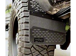Universal Offset Standard Length Mud Flaps with Black RG Logo; Front or Rear (Universal; Some Adaptation May Be Required)