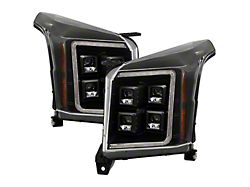 APEX Series High-Power LED Module Headlights; Black Housing; Clear Lens (15-20 Yukon)