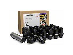 Black ET Truck Spline Lug Nut Kit; 14mm x 1.5; Set of 24 (07-26 Yukon)