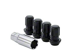 Black OE Style Lock Set for OEM Wheels; M14x1.5; Set of 4 (07-26 Yukon)