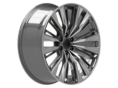 CA93 Gunmetal with Polished Face 6-Lug Wheel; 24x10; 28mm Offset (21-25 Yukon)