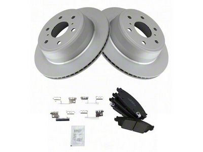 Ceramic 6-Lug Brake Rotor and Pad Kit; Rear (15-20 Yukon)