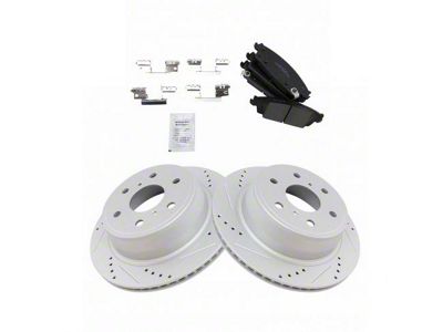 Ceramic Performance 6-Lug Brake Rotor and Pad Kit; Rear (15-20 Yukon)