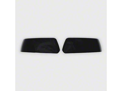 Chrome Delete Mirror Covers; Gloss Black (15-20 Yukon w/o Mirror Turn Signals)