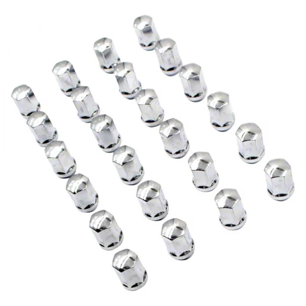 Yukon Chrome OEM Style Lug Nut Kit; 14mm x 1.5; Set of 24 (0724 Yukon