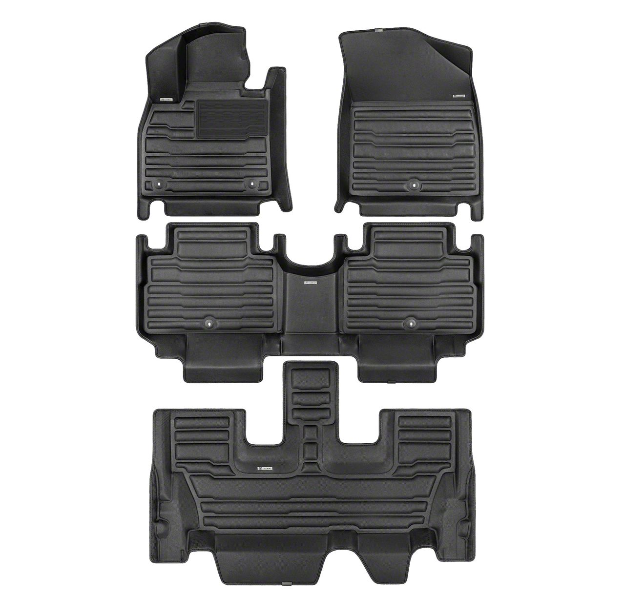2021-2025 Yukon/Yukon XL All-Weather Floor Mats – Front & 2nd Row Dark Atmosphere