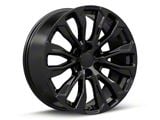 CV30 Gloss Black 6-Lug Wheel; 22x9; 28mm Offset (21-25 Yukon)