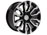 CV35 Black Machined 6-Lug Wheel; 18x8.5; 24mm Offset (21-26 Yukon)