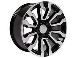 CV35 Black Machined 6-Lug Wheel; 18x8.5; 24mm Offset (21-25 Yukon)