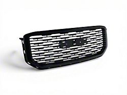Denali Style Mesh Upper Replacement Grille; Gloss Black (15-20 Yukon)