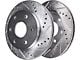 Drilled and Slotted 6-Lug Brake Rotor, Pad, Brake Fluid and Cleaner Kit; Front and Rear (15-20 Yukon)