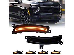 Dynamic LED Side Marker Lights; Amber; Smoked (25-26 Yukon)