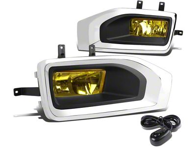 Factory Style Fog Lights with Switch; Amber (15-18 Yukon)